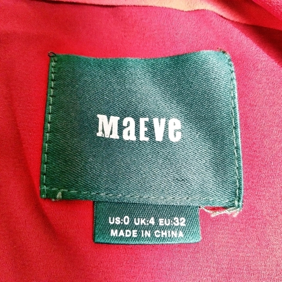 Maeve Anthropologie Red Popover Blouse - Picture 5 of 7